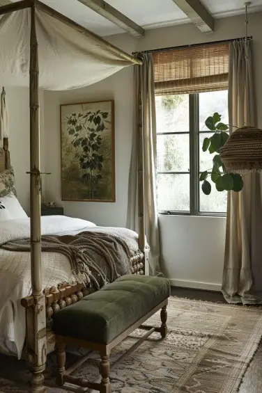 Rustic Canopy Bed Elegance