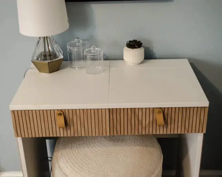 Scandi-Style Fluted Makeover for IKEA Brimnes Vanity Table