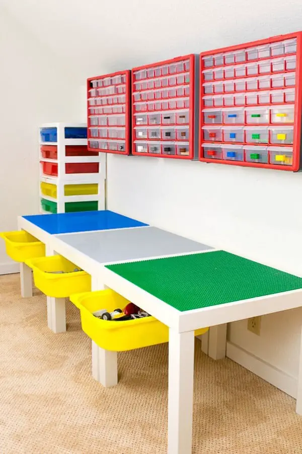 Ikea LACK Kids Lego Table and Storage Hack