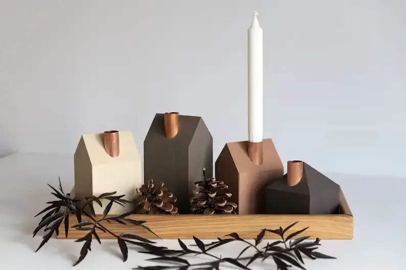 Modern Wooden Advent Wreath