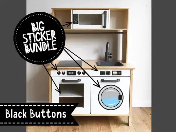Duktig Button and Washing Machine Stickers