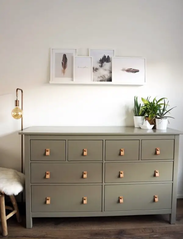 Khaki and Leather Ikea Hemnes Hacks