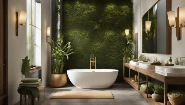 Olive Essence: Rich Green Shades for a Timeless Bathroom Elegance