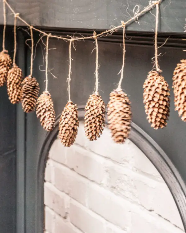 Simple Pinecone Garland for Christmas