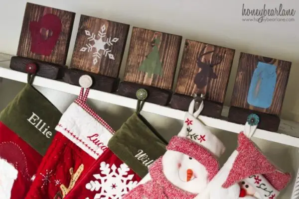 Rustic Stocking Holders for a Cozy Christmas