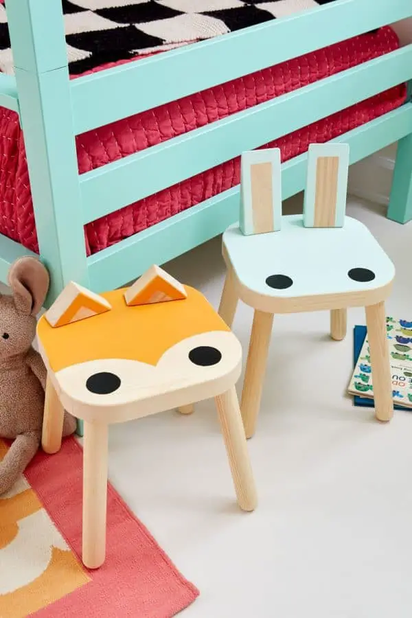 Ikea FLISAT Kids Rabbit and Fox Stool Hack