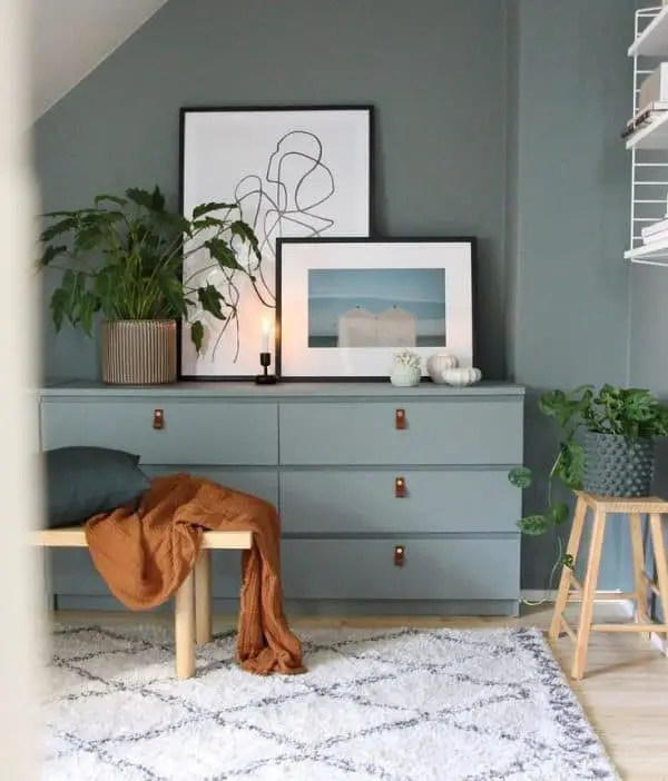 Ikea Malm Gray and Leather Hack