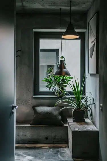 Industrial Chic Gray Hallway