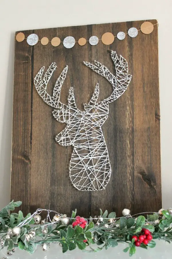 Rustic Glam with String Art Reindeer