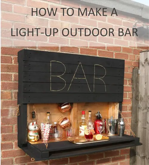 DIY Outdoor Pallet Wood Bar
