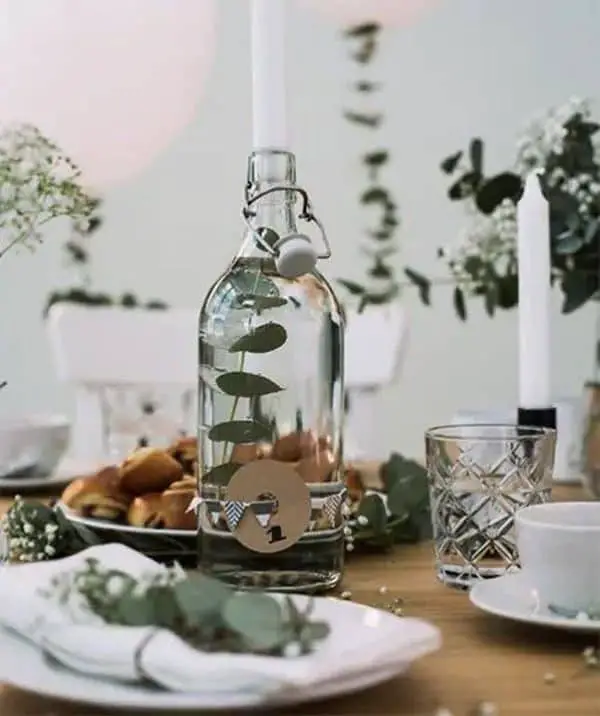 Glass Bottle Table Number