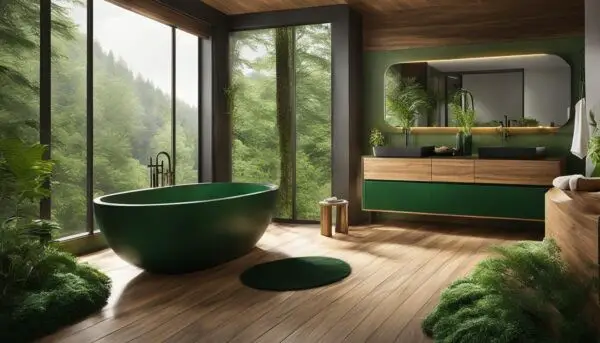 Forest Haven: Deep Green Tones for a Woodland-Inspired Bathroom