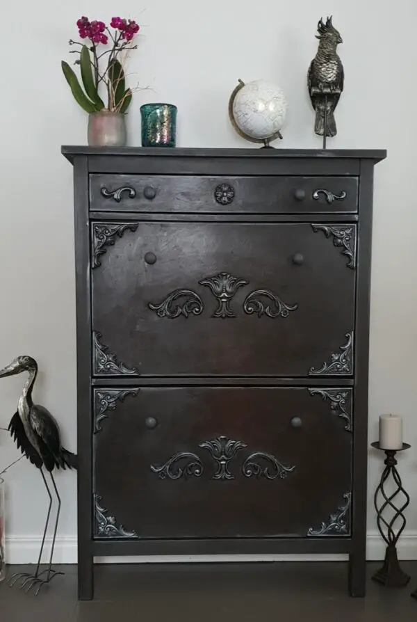 Victorian Cast Iron Effect Hemnes Shoe Storage