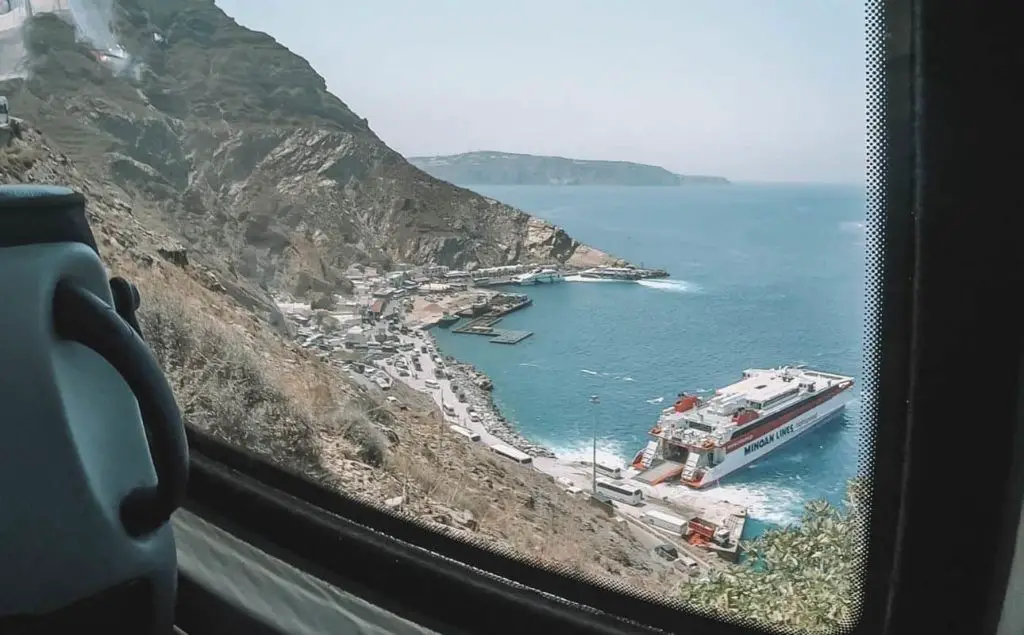 Santorini ferry port