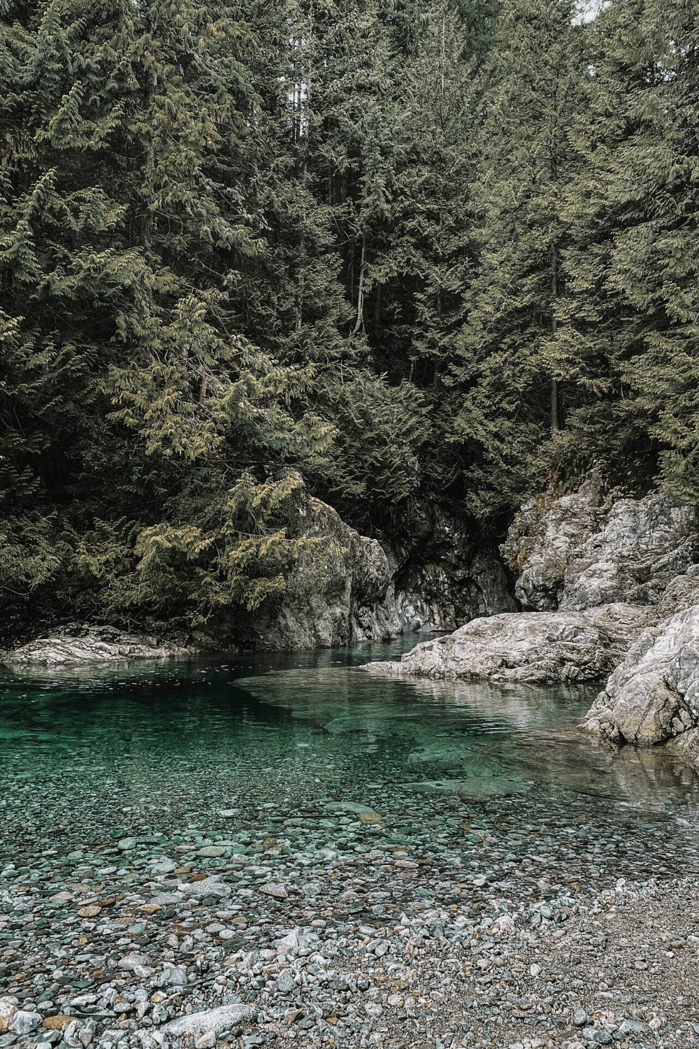 The 30 foot pool near Lynn park suspension bridge