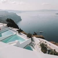 Comparison table of the best hotels in Fira Santorini Greece