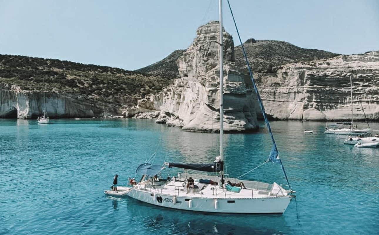 Full-day Kleftiko sailboat cruise with all meals and equipment, the best sailing boat cruise