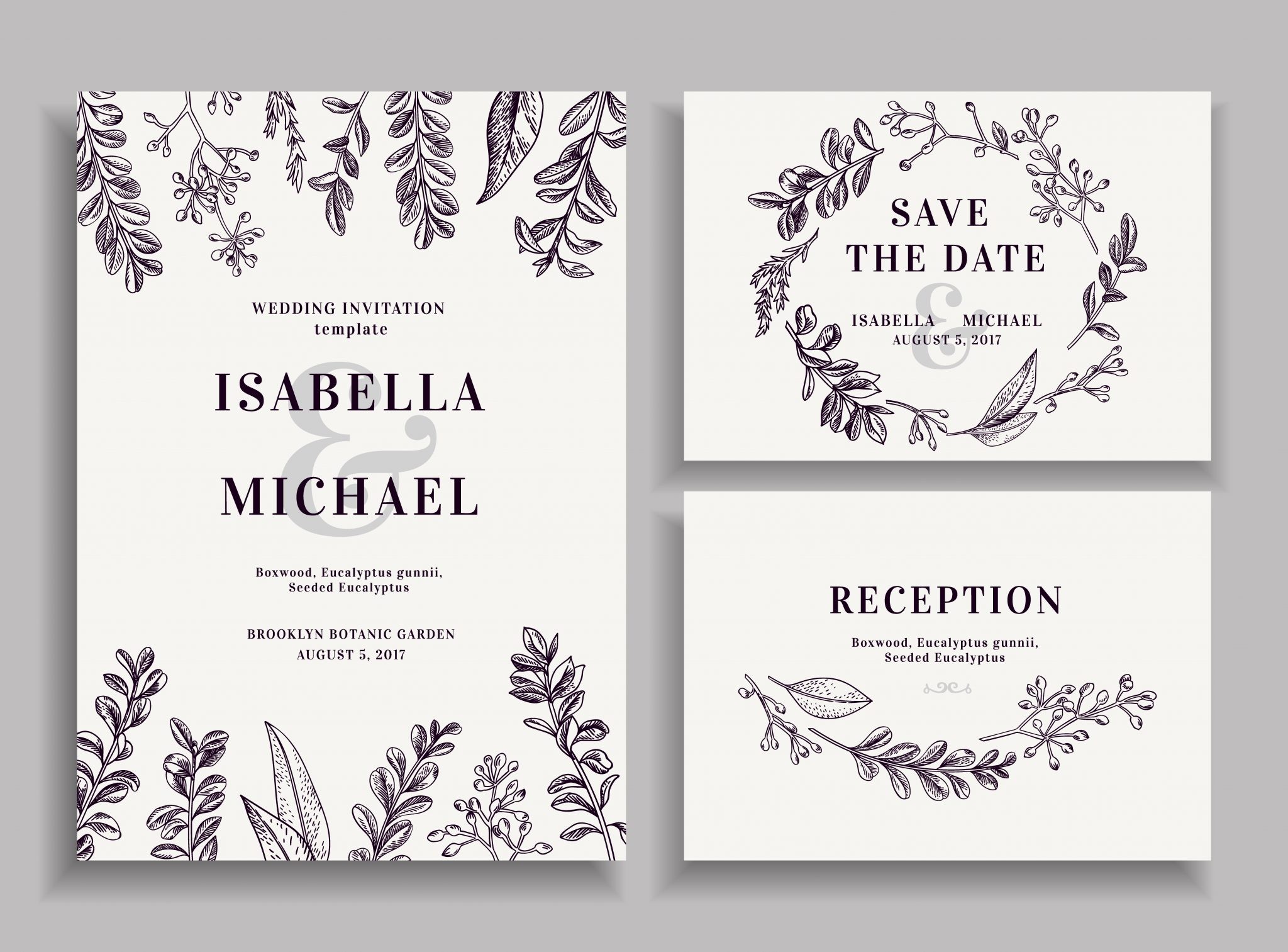 Black and White Wedding Invitations