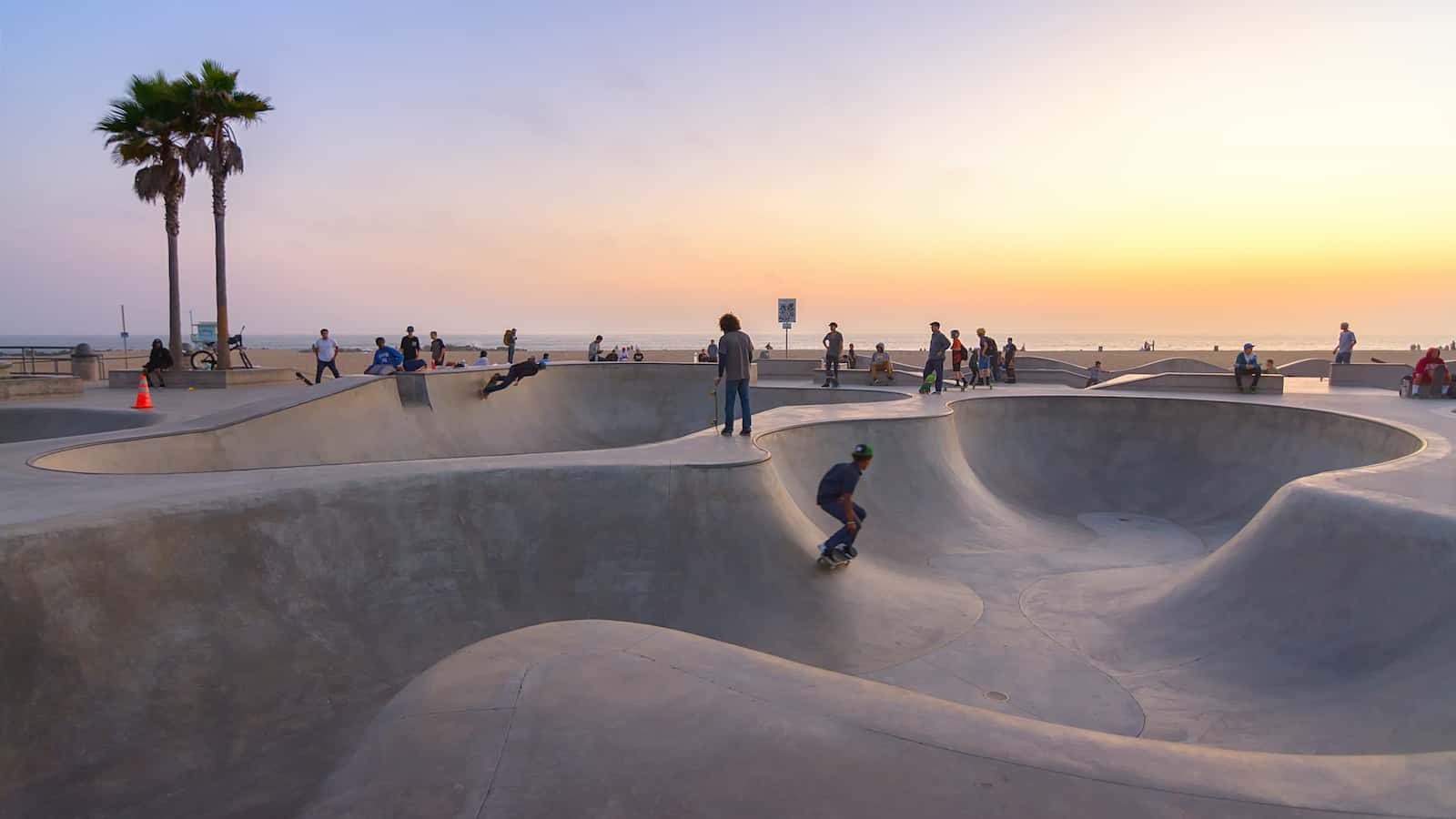 Skating on Venice Beach