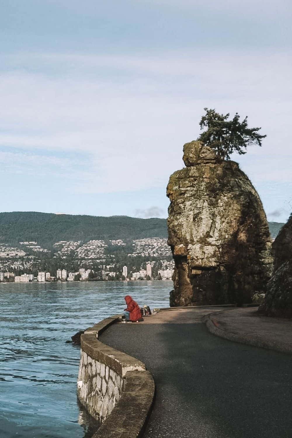 Stanley Park – Siwash Rock for the best view of Vancouver North Shore