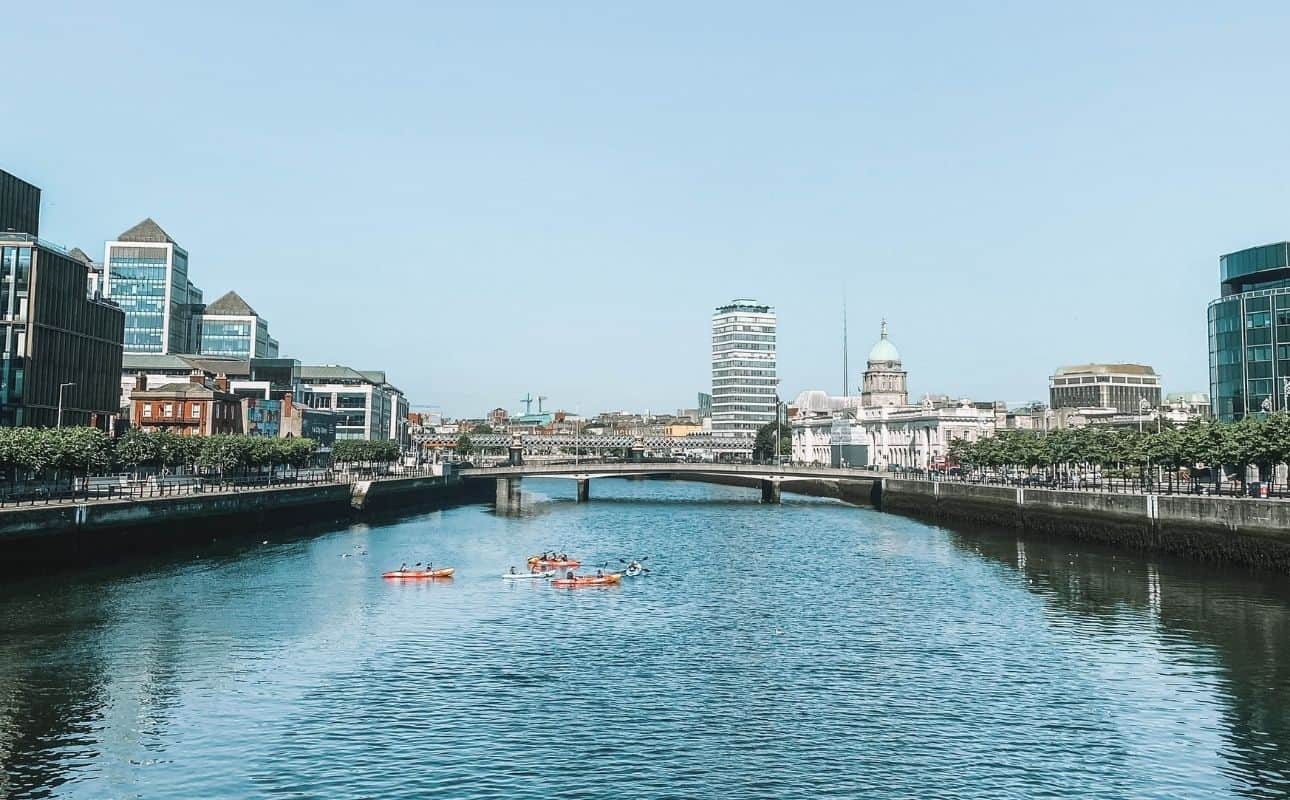 Kayak on the Liffey