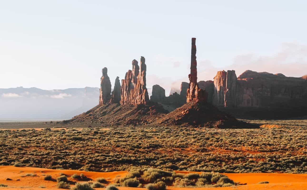 What does sunrise look like in Monument Valley?