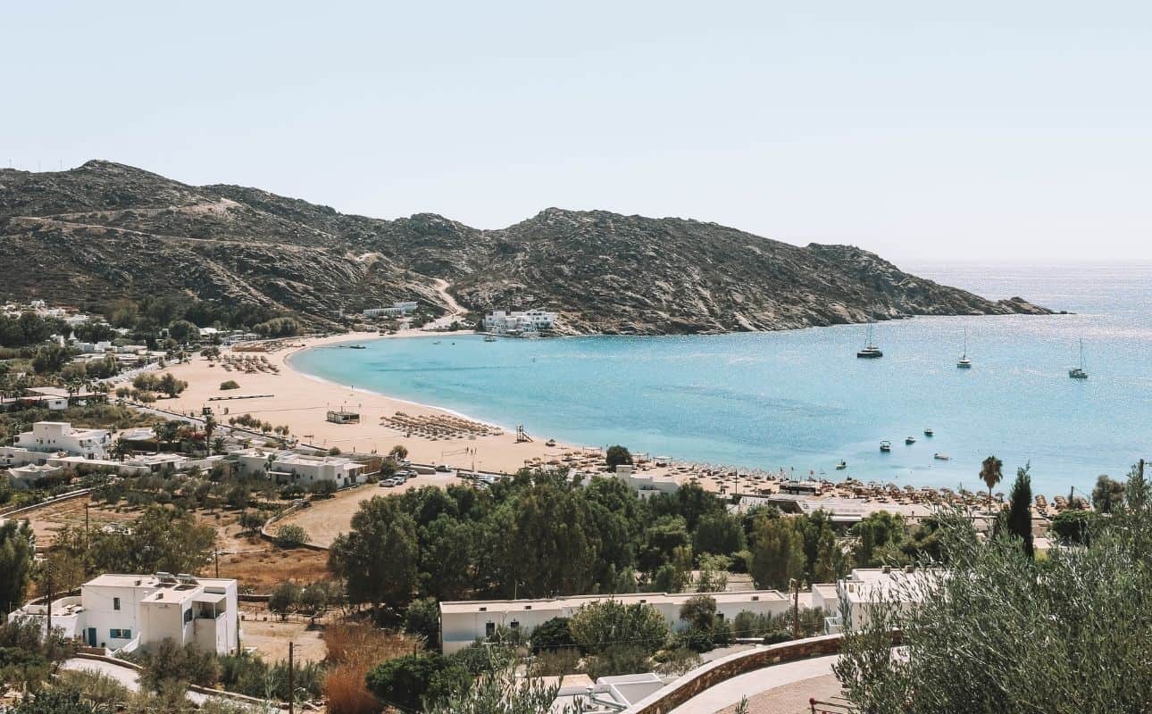 Mylopotas Beach, the best beach in Ios for water sports