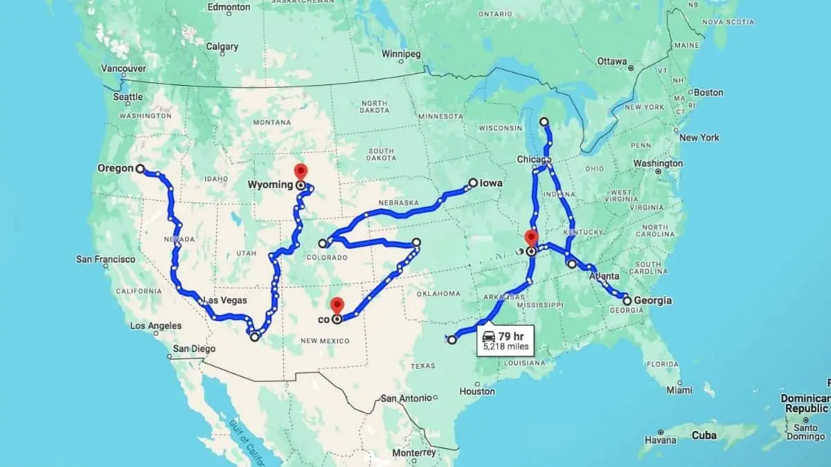 Funny USA Route