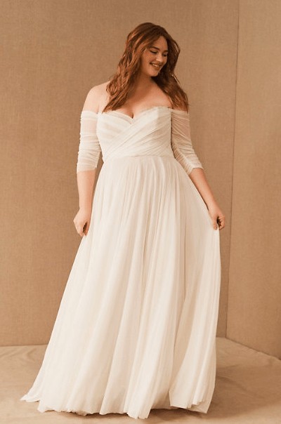 Off Shoulder Wedding Dresses with Sleeves